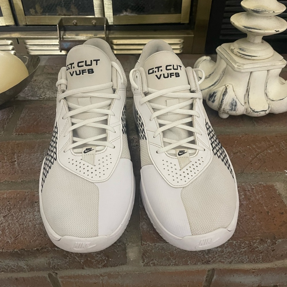 Nike White and Black GT Cut VUFB Athletic Sneakers
